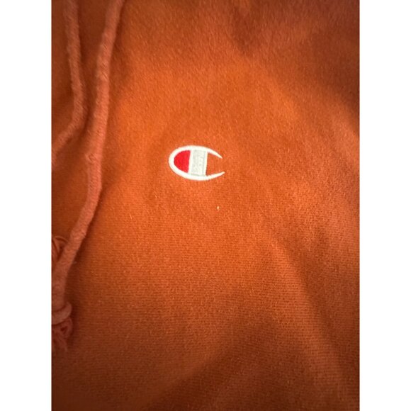 Champion Y2K Reverse Weave Dark Burnt Orange Hoodie Hooded Sweatshirt‎ Small - Picture 3 of 11